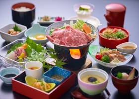 玉造国際ホテルのしまね和牛会席プランのお料理